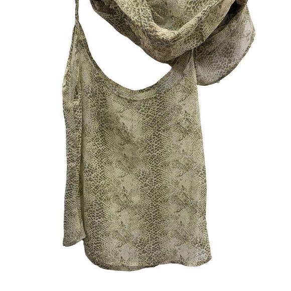 Together - Women’s Two Piece Sheer Reptile Print Blouse & Matching Camisole Top - Picture 4 of 10